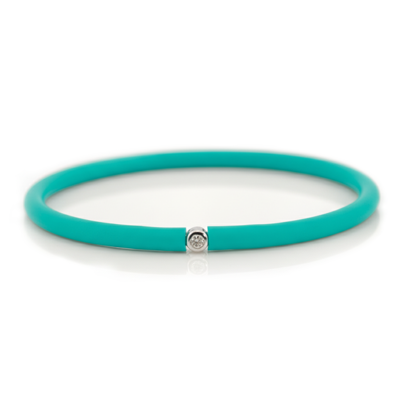 Můj První Diamant Stříbrný - tyrkysový náramek