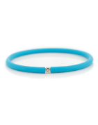 Můj První Diamant Stříbrný - světle modrý náramek