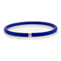 Můj První Diamant Stříbrný - tmavě modrý náramek
