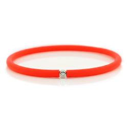 Můj První Diamant Stříbrný - reflexně oranžový náramek