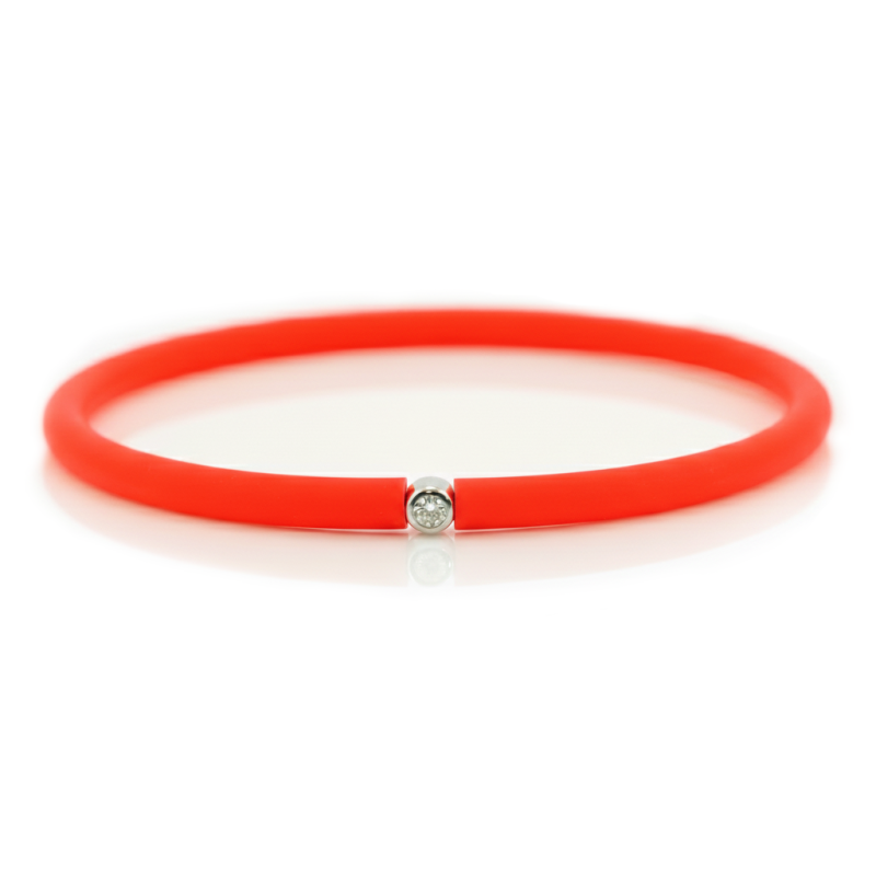 Můj První Diamant Stříbrný - reflexně oranžový náramek