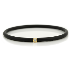 Můj První Diamant Zlatý - černý náramek