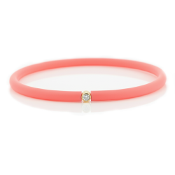 Můj První Diamant Zlatý - světle korálový náramek