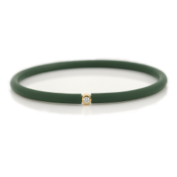 Můj První Diamant Zlatý - tmavě olivový náramek