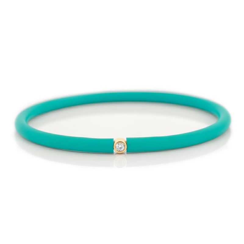 Můj První Diamant Zlatý - tyrkysový náramek