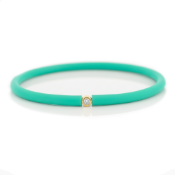 Můj První Diamant Zlatý - akvamarínový náramek