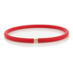 Můj První Diamant Zlatý - červený náramek