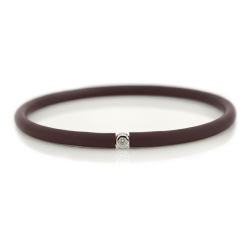 Můj První Diamant Stříbrný - tmavě hnědý náramek